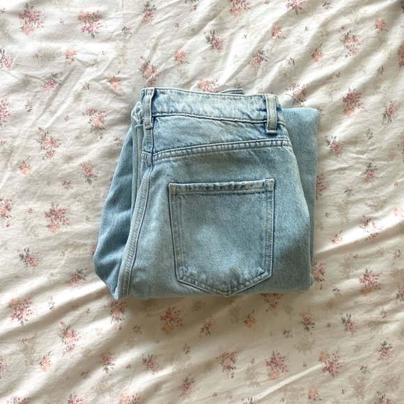 Garage light-washed vintage style denim ripped wide leg jeans - Picture 5 of 6